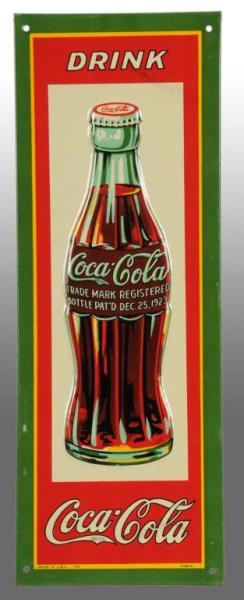 Appraisal: Tin Coca-Cola Door Push Sign Description Circa Never used with