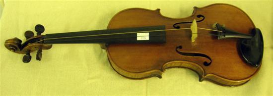 Appraisal: A VIOLIN one piece back medium curl length in cased