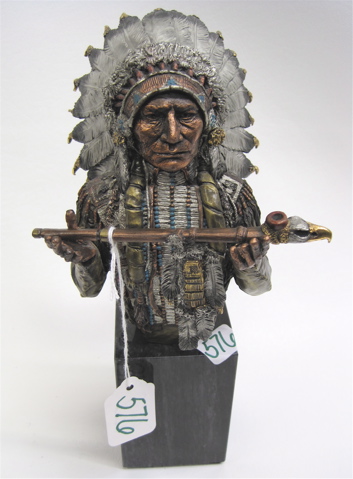 Appraisal: LEGEND'S POLYCHROME METAL SCULPTURE titled Peace Offering limited edition Mounted