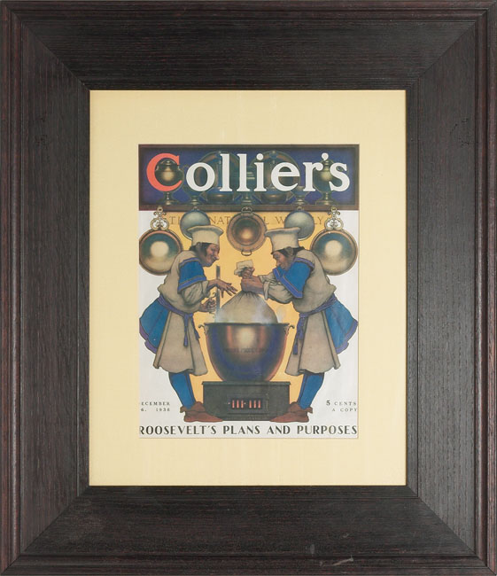 Appraisal: Maxfield Parrish print cover of Colliers December unsigned held in