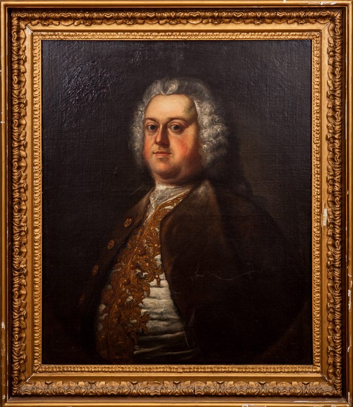 Appraisal: ENGLISH SCHOOL PORTRAIT OF A GENTLEMAN Oil on canvas unsigned