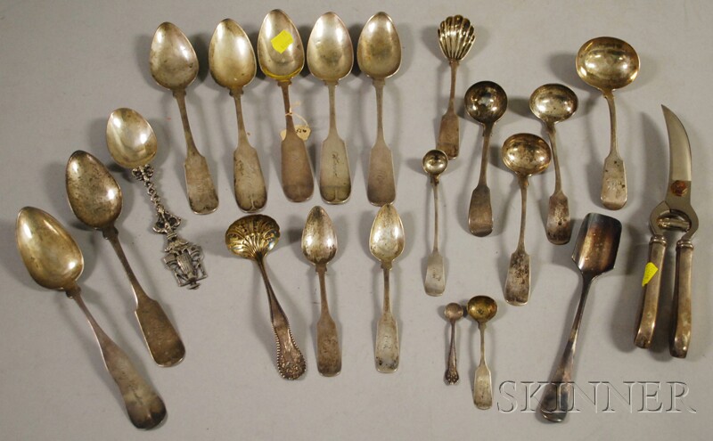 Appraisal: Group of Assorted Mostly Coin and Sterling Silver Flatware comprising