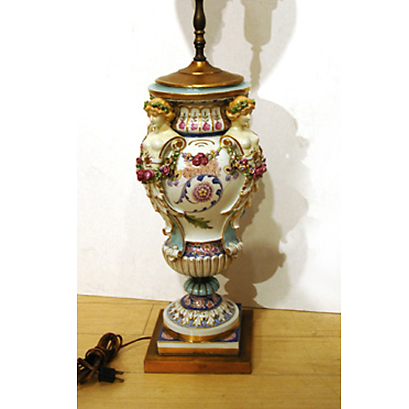 Appraisal: Floral and Figural Decorated Porcelain Vase Estimate -