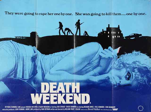 Appraisal: DEATH WEEKEND DAL Arts horror starring Don Stroud British quad