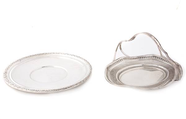 Appraisal: A group of two sterling baskets and pair of dishes