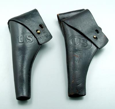 Appraisal: Two U S military flap holsters one marked quot Lanz