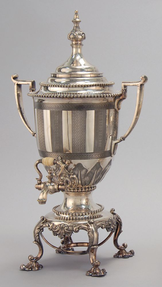 Appraisal: UNUSUAL ORNATE REED BARTON SILVER PLATED COFFEE URN Late th