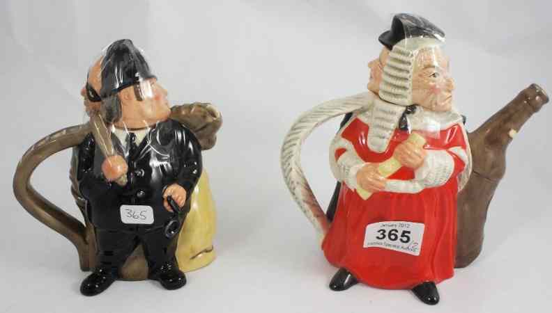 Appraisal: Royal Doulton Character Teapots Double Sided Sodden and Sobriety D