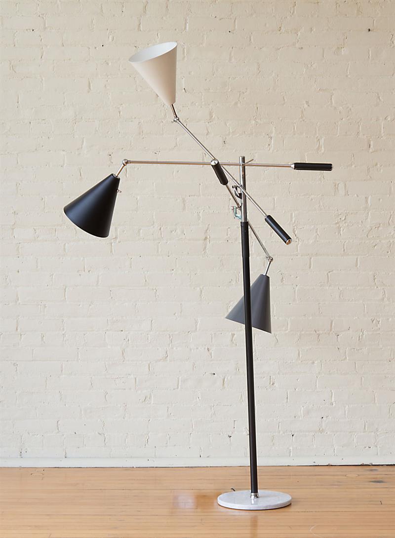 Appraisal: FLOOR LAMP IN THE STYLE OF GINO SARFATTI Marked 'Made