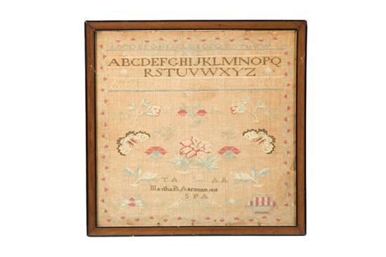 Appraisal: NEW JERSEY SAMPLER Martha R Aaronson probably Mansfield Burlington County