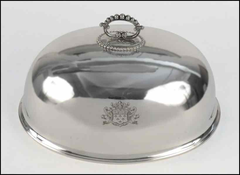 Appraisal: ENGLISH SHEFFIELD SILVERPLATE MEAT DOME Bearing hallmarks of Henry Wilkinson