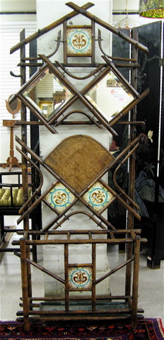 Appraisal: VICTORIAN BAMBOO HALLSTAND Aesthetic Movement c - the top portion