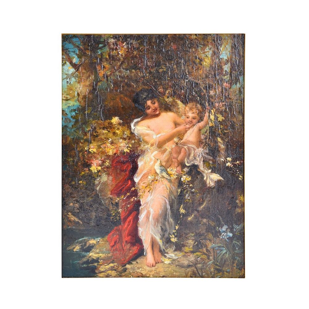 Appraisal: th Century Oil on Canvas Psyche th Century Oil on