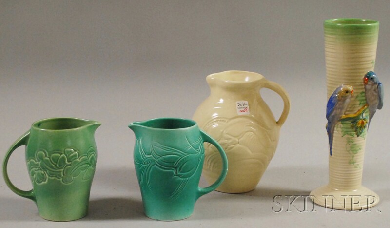 Appraisal: Three Susie Cooper Glazed Art Pottery Pitchers and a Clarice