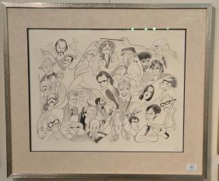 Appraisal: Al Hirschfeld - lithograph of Orchestra Composer signed in pencil