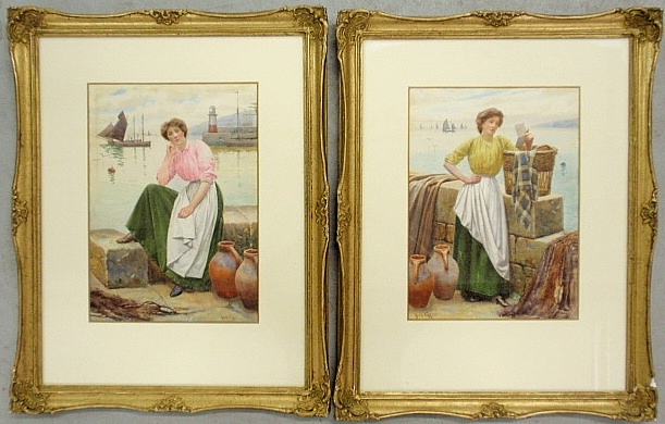 Appraisal: - Todd Ralph English - pair of watercolor paintings of