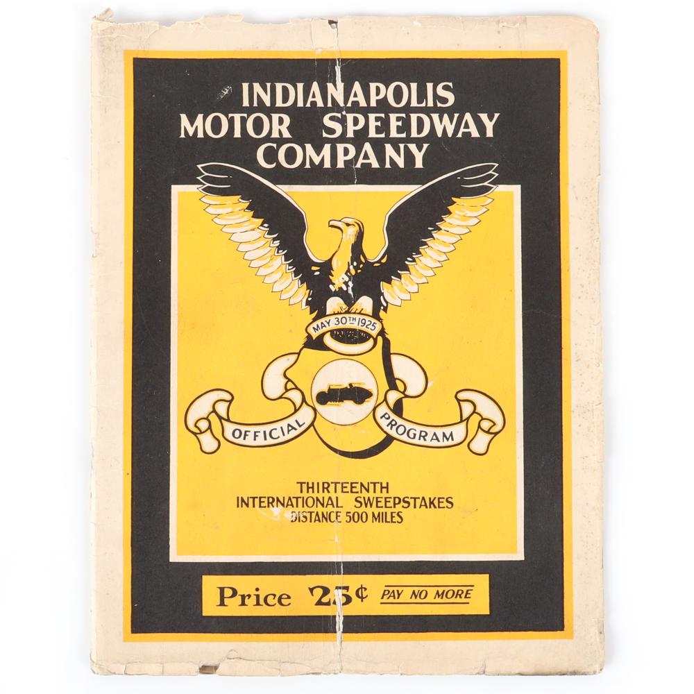 Appraisal: INDIANAPOLIS RACE PROGRAM Indianapolis Race Program Indianapolis Race Program the