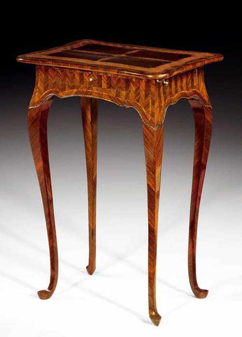 Appraisal: SIDE TABLE Louis XV Vienna circa Walnut cherry and various