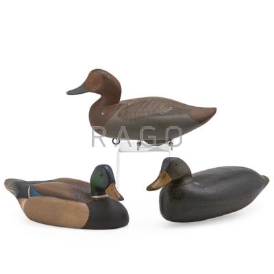 Appraisal: AMERICAN DUCK DECOYS Three th c Mallard by Bill Cranmer