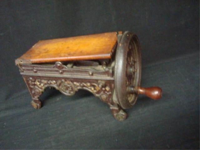 Appraisal: Antique Cast Iron Machine Possibly a spaghetti maker Great looking