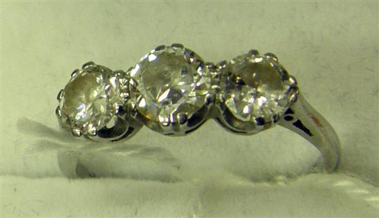 Appraisal: A THREE STONE DIAMOND RING