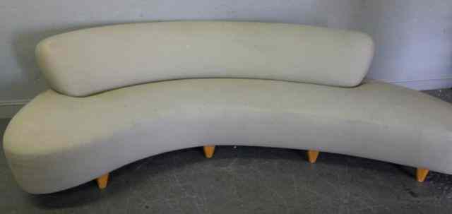 Appraisal: Possibly Kagan Midcentury Free Form Sofa From a Van Dyke