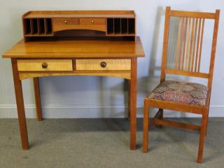 Appraisal: STICKLEY Audi Arts Crafts Desk and Chair From a Greenwich