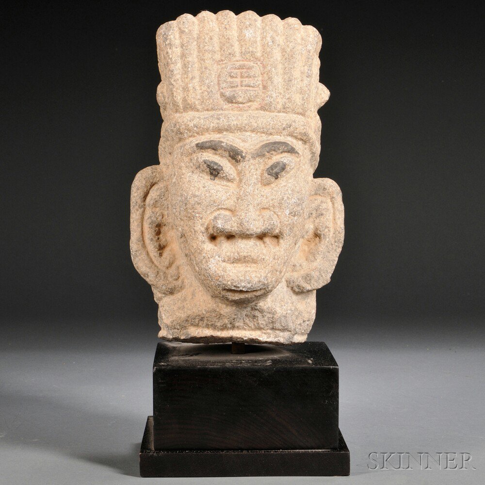 Appraisal: Stone Head of Yan Luo Wang Ruler of the Afterlife