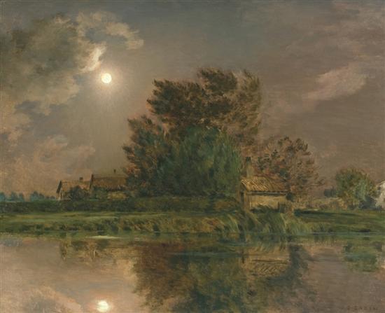 Appraisal: JEAN CHARLES CAZIN French - Canal de Guines oil on