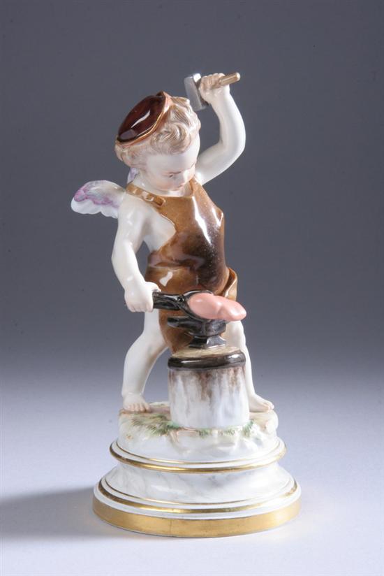 Appraisal: MEISSEN PORCELAIN FIGURE OF A CUPID late th century blue