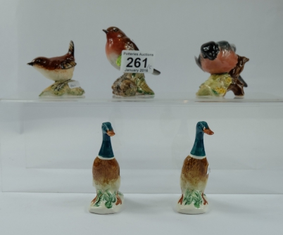 Appraisal: A collection of Beswick bird to include Robin Bullfinch Wren