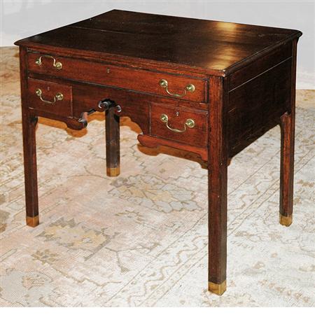 Appraisal: Provincial George III Oak Writing Table Estimate -