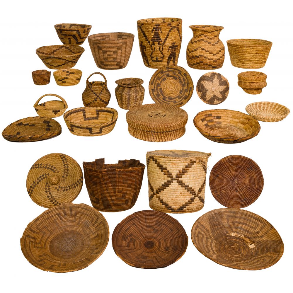 Appraisal: PAPAGO AND PIMA BASKET ASSORTMENT items in various shapes and