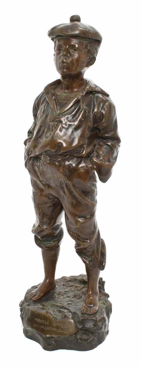 Appraisal: Victor Szczeblewski th th century Mousse Siffleur bronze titled and