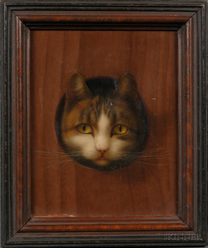 Appraisal: James Long Scudder Long Island New York - Peek-a-Boo Kitty