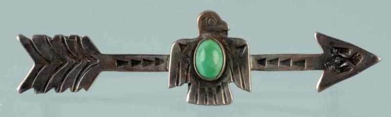 Appraisal: Native American Indian -Inch Silver Arrow Pin Description s With