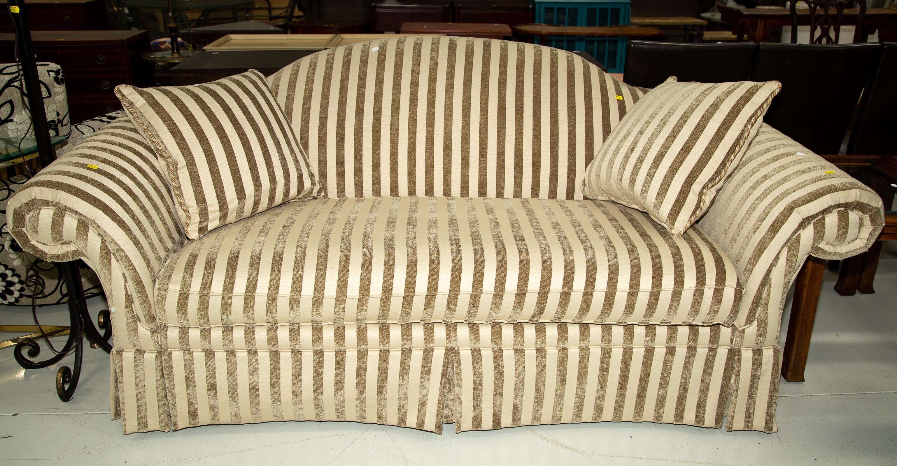 Appraisal: MODERN BASSET CAMELBACK SOFA