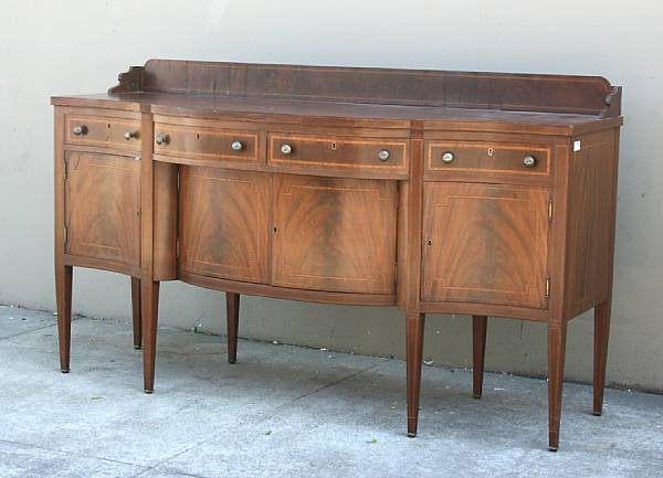 Appraisal: A Federal style inlaid mahogany dining suite comprising a table