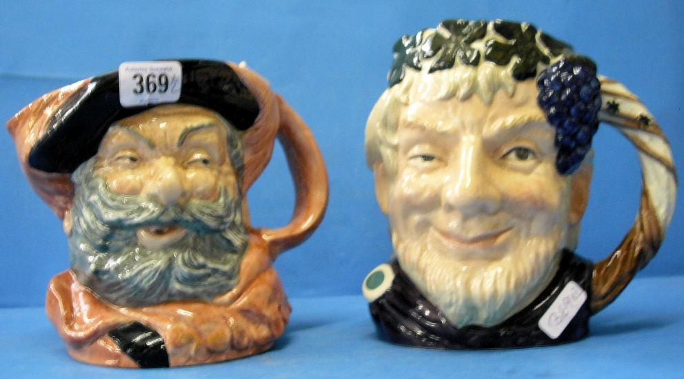 Appraisal: Royal Doulton Large Character Jugs Bacchus D And Simon Falstaff