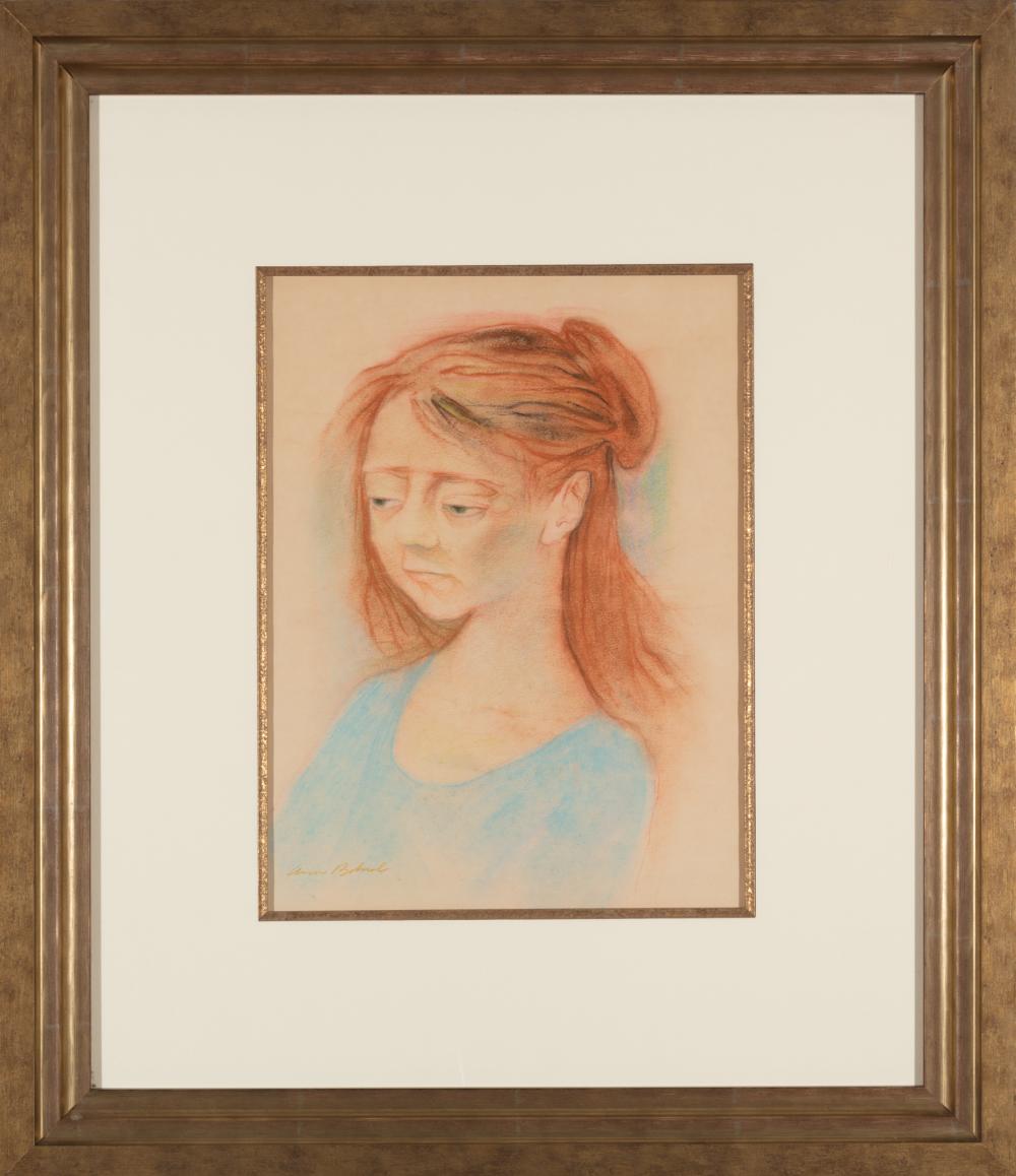 Appraisal: Aaron Bohrod American Wisconsin - Portrait of a Girl pastel