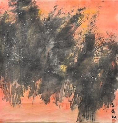 Appraisal: Chen Wen Hsi Wenxi Chinese - Trees Watercolor and ink