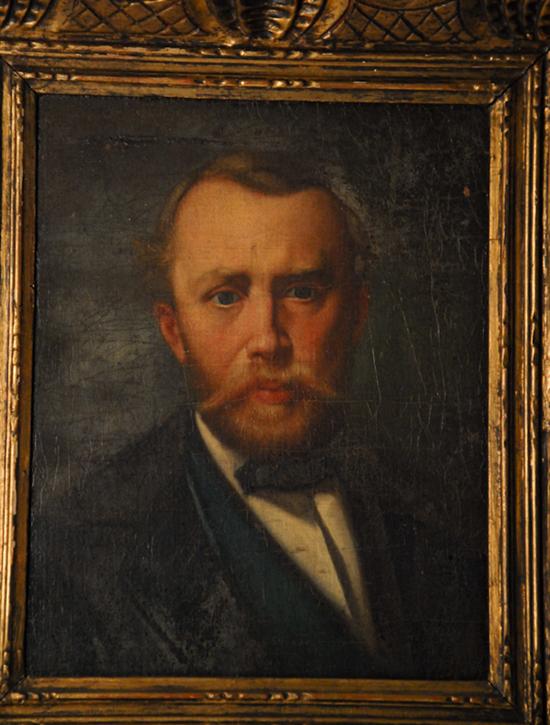 Appraisal: E th C American School Portrait Bust of Gentleman Oil