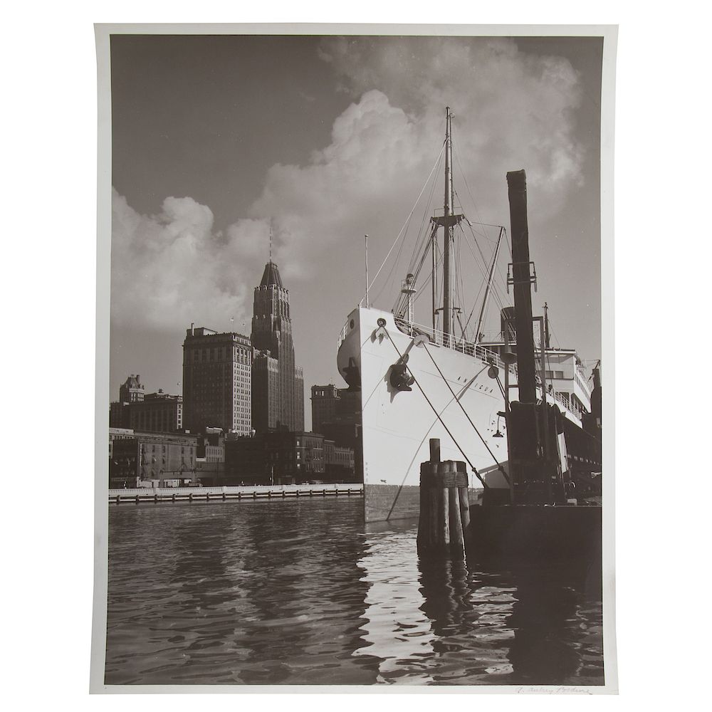 Appraisal: A Aubrey Bodine Baltimore Inner Harbor American - Gelatin silver