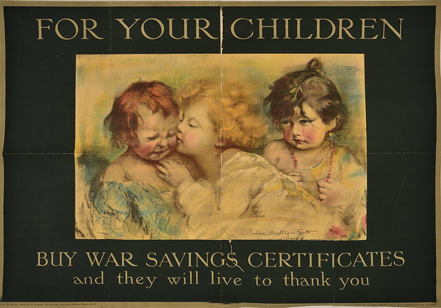 Appraisal: ROSSINA MANTOVARI GUTTI - 'FOR YOUR CHILDREN BUY WAR SAVINGS