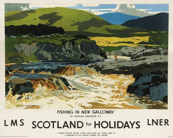 Appraisal: WILKINSON Norman PRI SCOTLAND for HOLIDAYS LMS LNER lithograph in