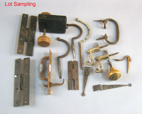 Appraisal: Group of brass and iron hardware