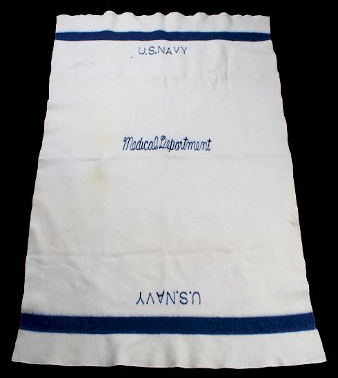 Appraisal: World War II Medical Dept U S Navy Wool Blanket