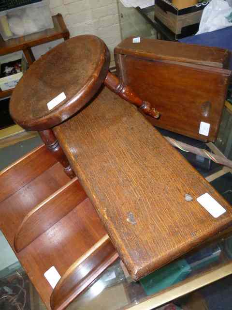 Appraisal: TREEN A PAIR OF OVAL MAHOGANY FOOT STOOLS each with