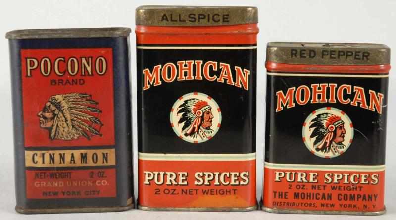 Appraisal: Lot of Small Spice Tins Description All with Indian images