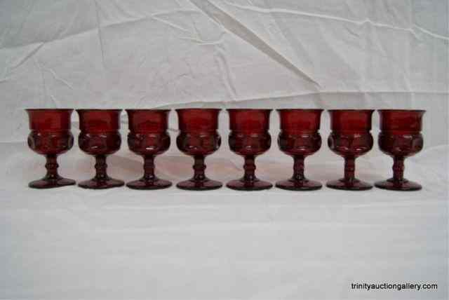 Appraisal: Set of Crown Ruby Glass Stemmed CordialsProduced by Colony Glass